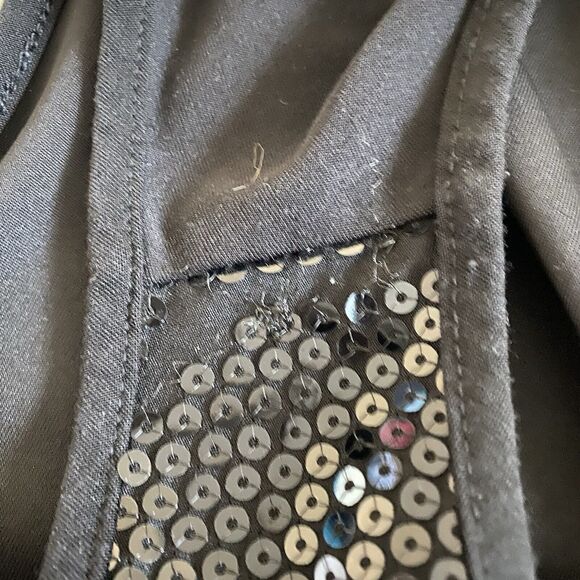 Covington Womens Black Sleeveless tank top Al Over Front Sequins Size Small - Picture 7 of 11